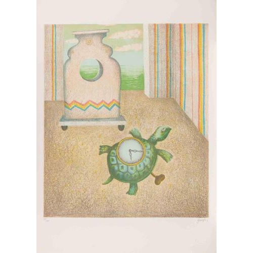 Lithograph hand colored realized by Enrico Benaglia. Edition of 100. Hand signed and numbered in pencil. This piece is...