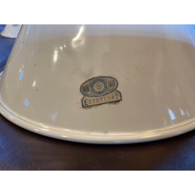 Metal Stonco Vintage 1940s Metal Enamel Industrial Sign Lights For Sale - Image 7 of 10