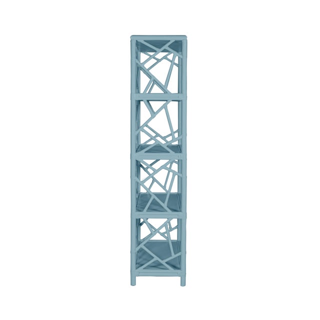 Coastal Tiffany Etagere, Pool Blue For Sale - Image 3 of 5