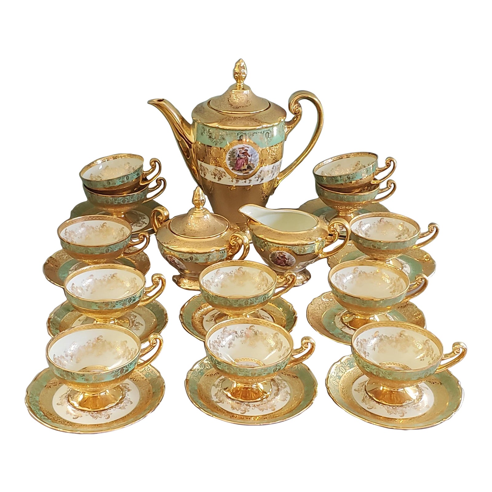1930s European 24k Coffee / Tea Service for Twelve, 29 Pieces Chairish