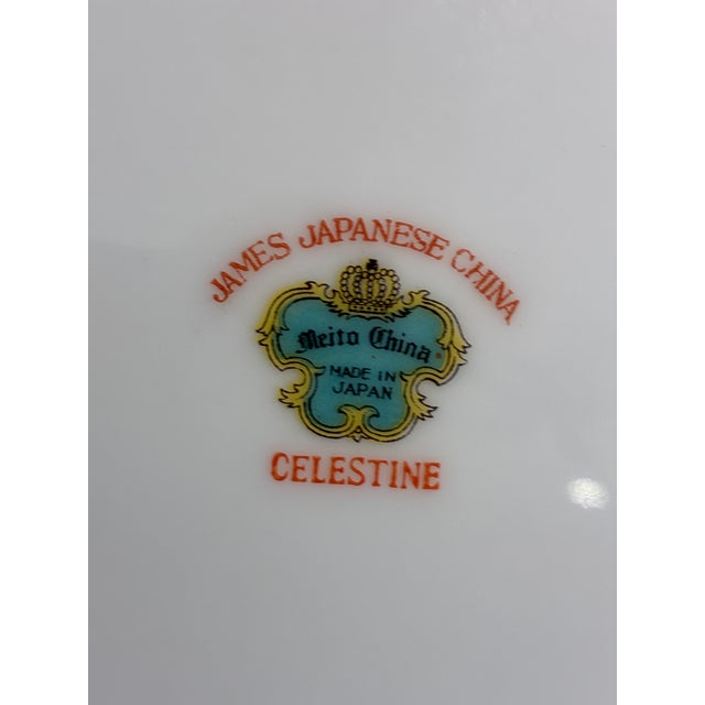 Vintage Mid-Century Modern Meito Celestine Red and Gold Dinner Plates – Set of 12 For Sale - Image 11 of 11