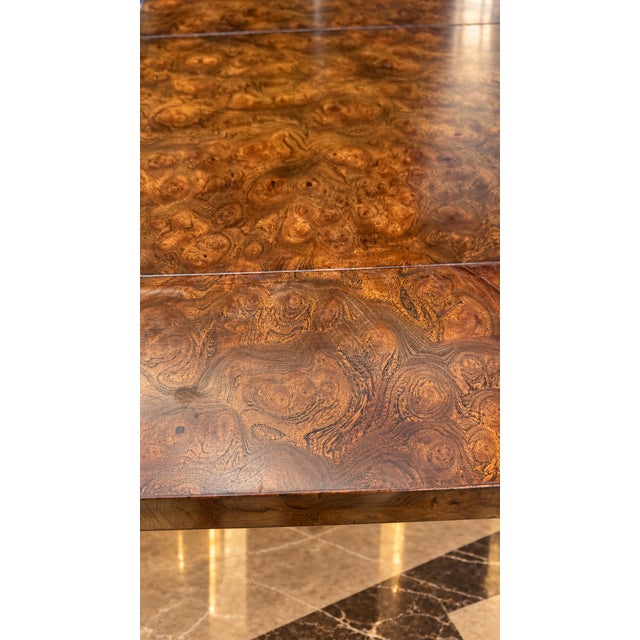 Attributed Mastercraft Brass & Burl Wood Bar Cabinet / Dry Bar, 1970s For Sale - Image 12 of 14