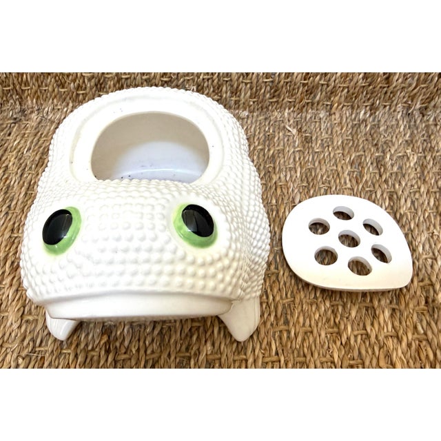 Vintage Hobnail Frog Planter Flower Frog in the Style of Jean Roger For Sale - Image 11 of 12