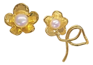 Pearl Studded Earrings, 2 Pieces