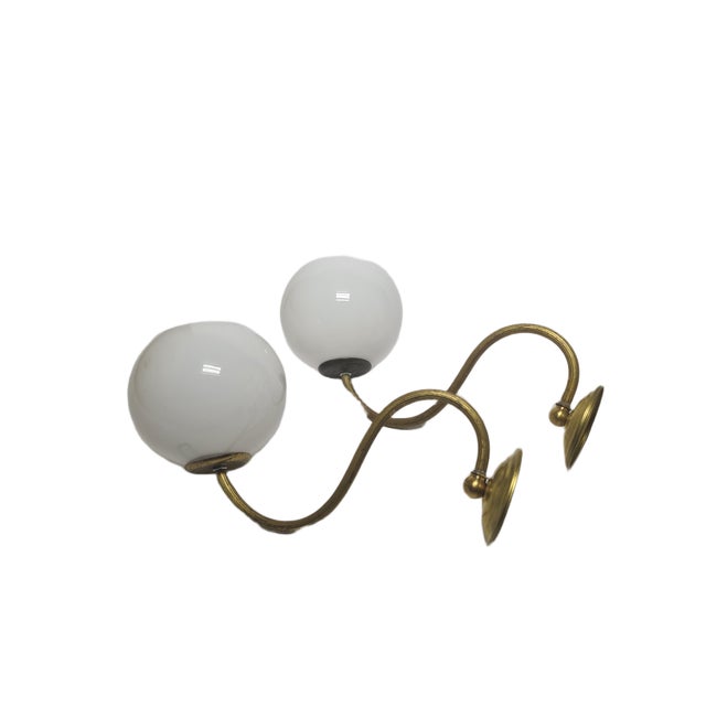 Metal Art Deco Wall Lamp, Poland, 1950s, Set of 2 For Sale - Image 7 of 12