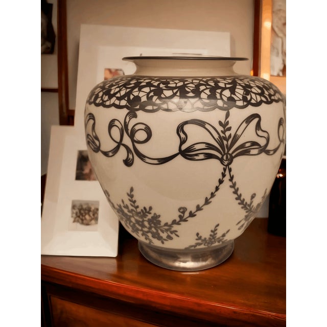 Ceramic Vase from Volkstedt Elfenbein For Sale - Image 4 of 4