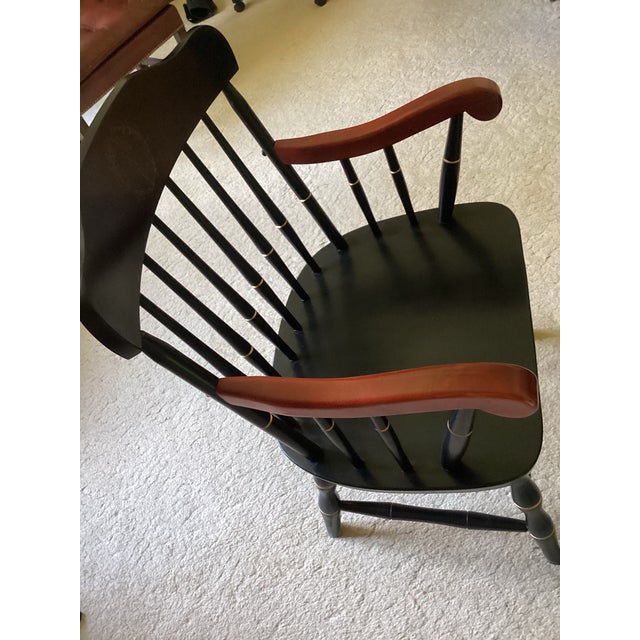 1980s 1980s American Traditional Vtg. Umkc Medical School Solid Wood Captains Chair For Sale - Image 5 of 9