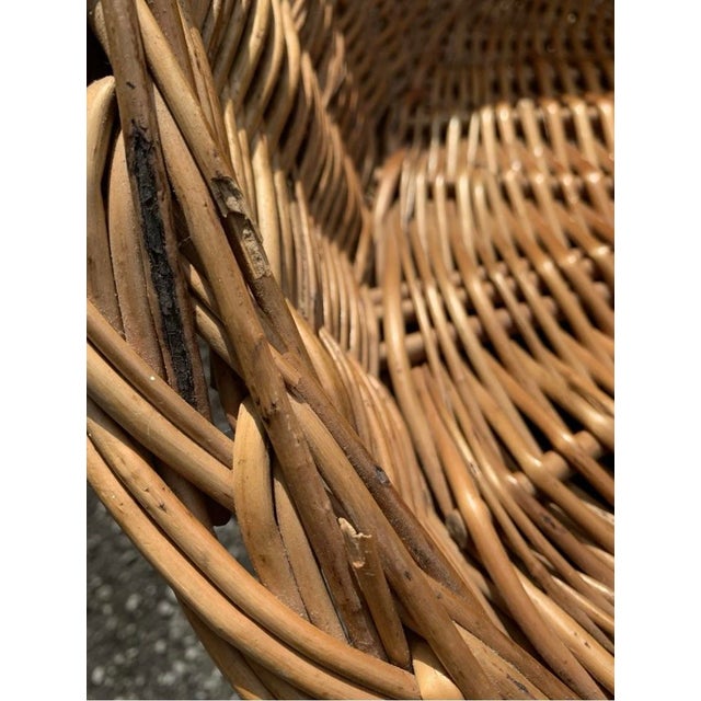 Wood Vintage Wicker Boho, Coastal Accent Egg Chair For Sale - Image 7 of 9