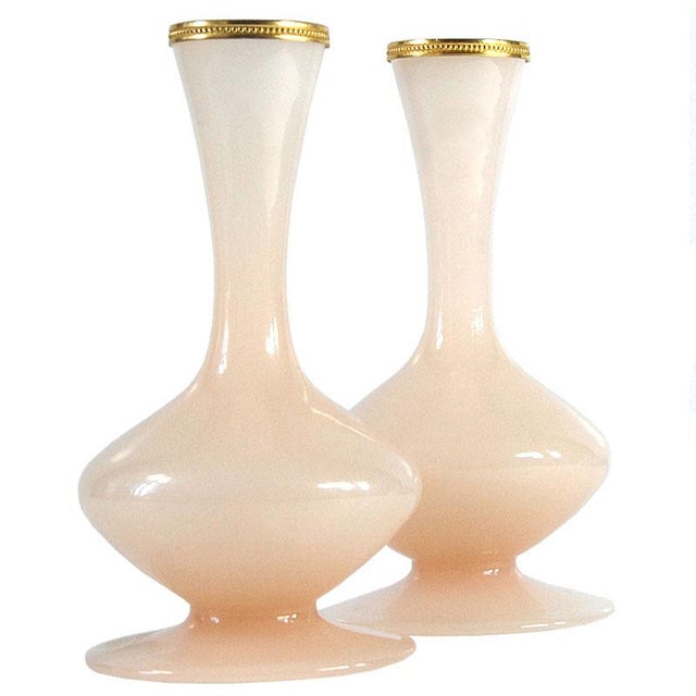 Pink Opaline Glass Vases from Nason, 1960s, Set of 2 For Sale - Image 10 of 10