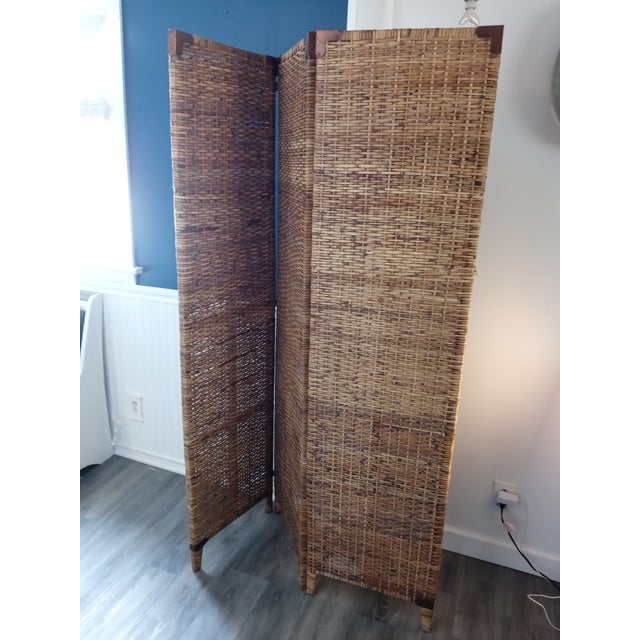 1970s Mid Century Cane Room Divider Chairish