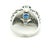 Blue 1980s Platinum Natural Thai Sapphire & Diamond Ring, Gia Certified 4.33 Carats, Size 8 For Sale - Image 8 of 12