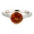 Natural Orange Sapphire Diamond Ring 6.5 14k W Gold 1.88 TCW Certified For Sale
