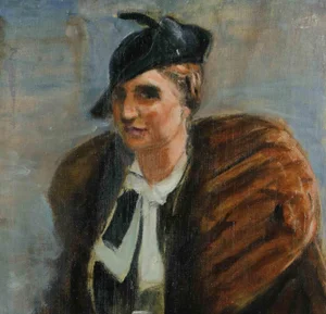 Antonio Feltrinelli, Portrait of Woman, Original Painting, 1930s