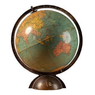 1940s Art Deco Streamline Replogle Standard Globe For Sale