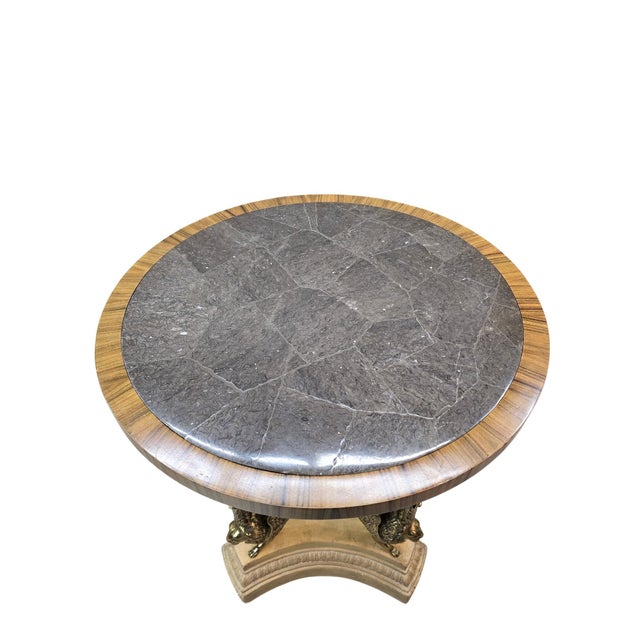 Brass Vintage Brass and Lipstone Griffin Occasional Table by Maitland-Smith For Sale - Image 8 of 10