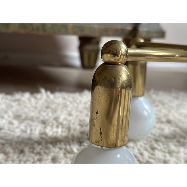 German Gold Metal Ceiling Lamp, 1980s For Sale - Image 15 of 18