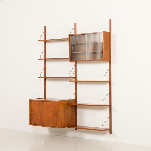 1960s PS System Teak Wall Unit by Preben Sorensen for Randers Møbelfabrik, Denmark, 1960s For Sale - Image 5 of 14
