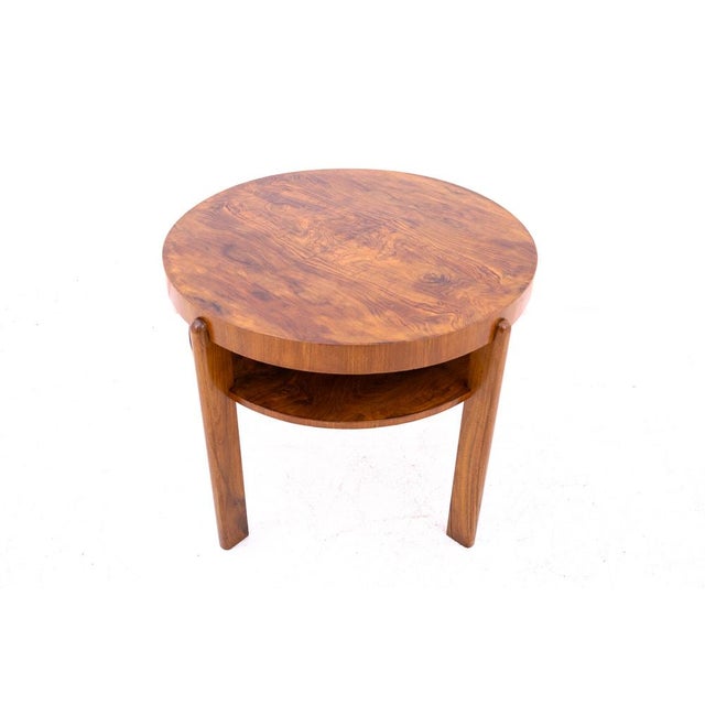 Art Deco Round Table, Czech Republic, 1930s For Sale - Image 4 of 11