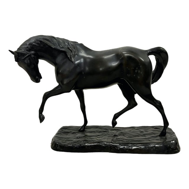 Italian Bronze Horse Sculpture, 1950s For Sale