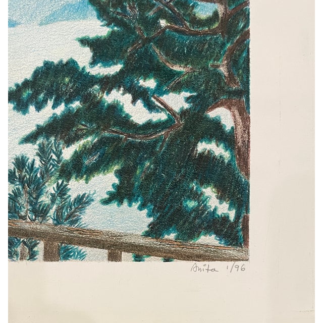 Contemporary 1996 Contemplation Prismacolor Drawing by Anita For Sale - Image 3 of 6