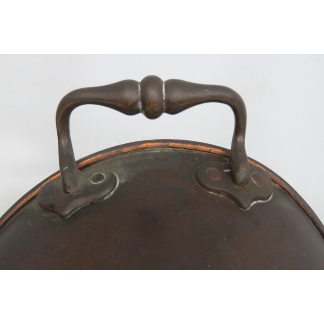 Metal Fireside Copper Helmet Coal Bucket Flared Scuttle With Carrying Handles 5126b For Sale - Image 7 of 17