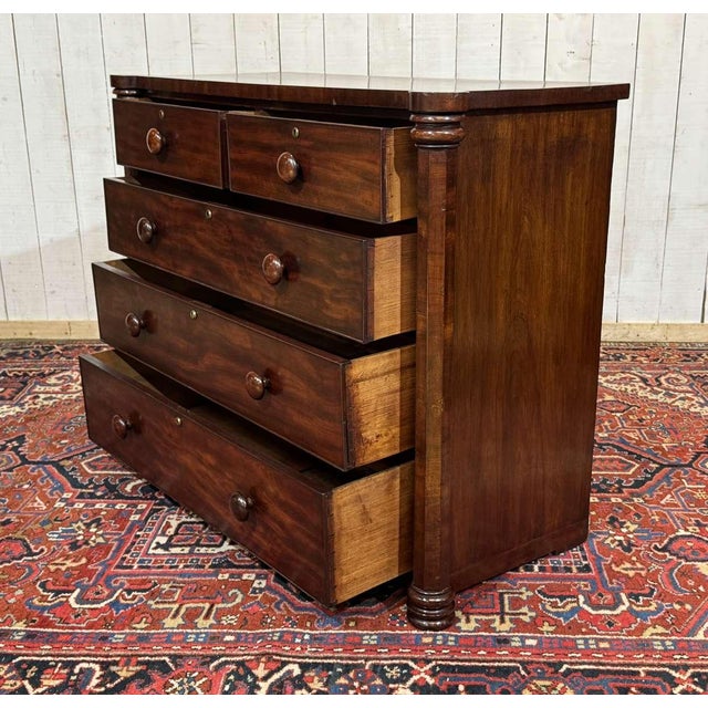 19th Century Victorian Mahogany Chest of Drawers For Sale - Image 10 of 18