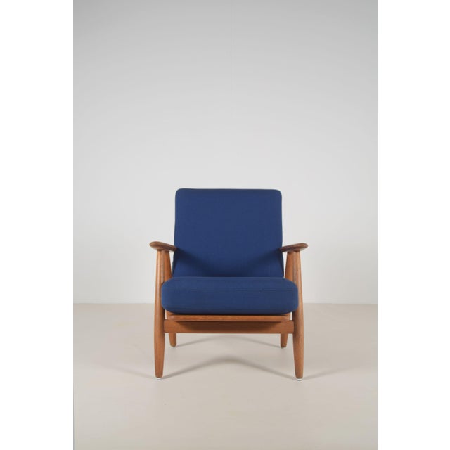Blue Danish Cigar GE240 Chair by Hans Wegner for Getama, 1950s For Sale - Image 8 of 14