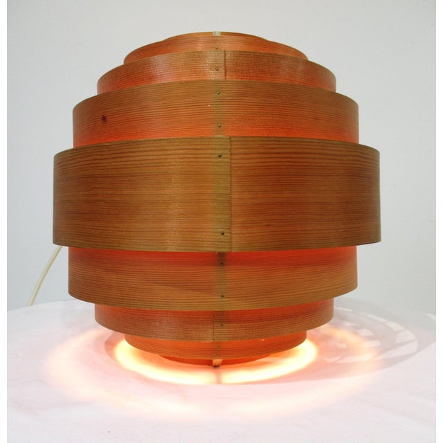 Hans -Agne Jakobsson Ellysett Teak Pendent Lamp Denmark For Sale - Image 12 of 12