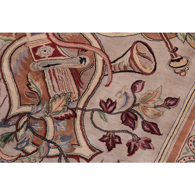 1990s Art Nouveau Inspired 1990's Firdous Pak-Persian Gray/Black Wool Rug - 10'0'' X 13'9'' For Sale - Image 5 of 9
