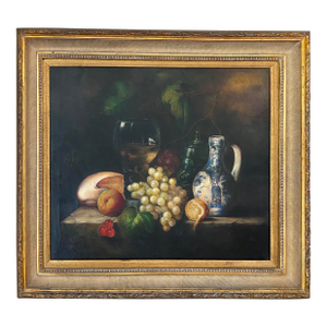 Mid 20th Century Framed Still Life Oil Painting