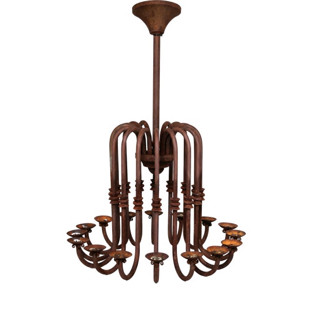 Antique Candle Chandelier, 1890s For Sale