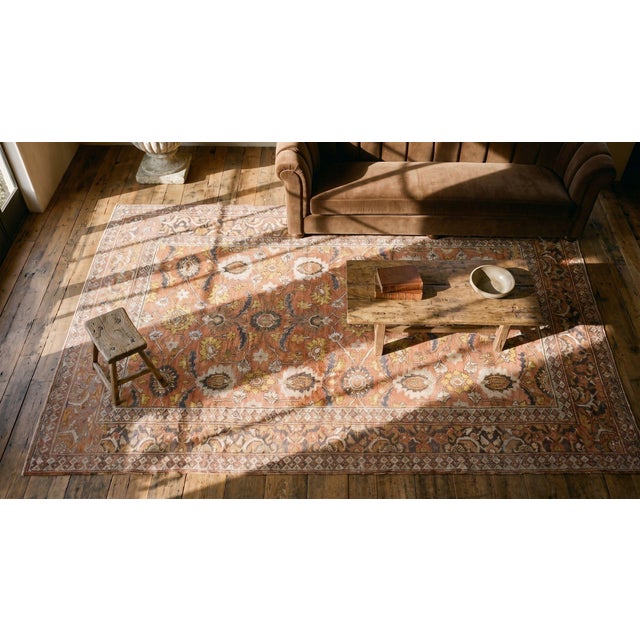 Textile Antique Large Scale Rustic Color Persian Khorassan Gallery Size Rug 8 x 15'8" For Sale - Image 7 of 9