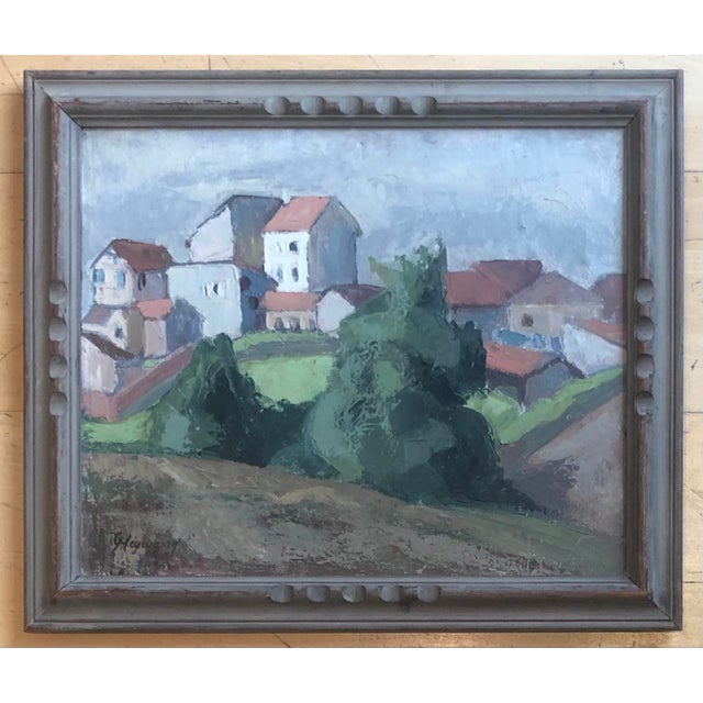 20th century artist. Original frame Work on canvas Gray wooden frame 46.5 x 54.5 x 2.5 cm This piece has an attribution...