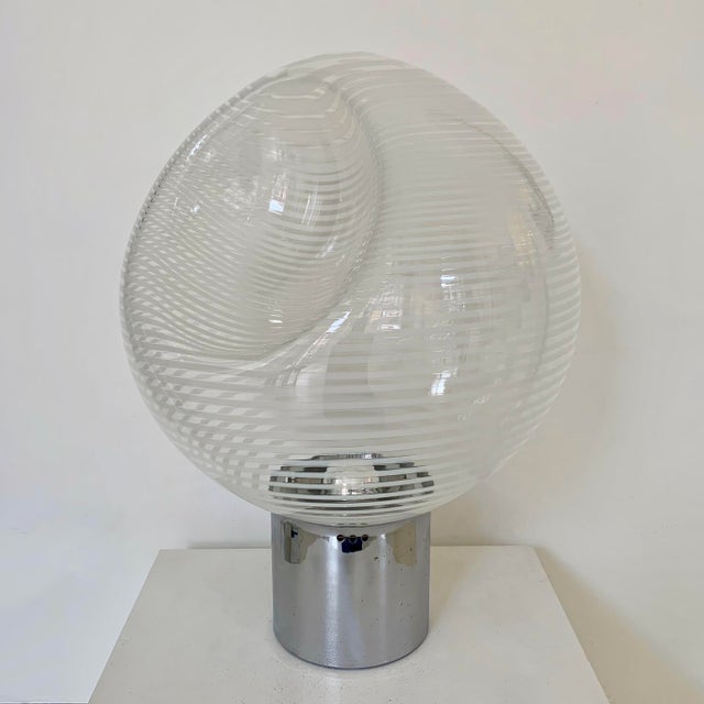 Vintage Corba Glass Table Lamp by Gino Vistosi for Vistosi, 1960s For Sale - Image 9 of 18