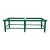 Mid Century Faux Bamboo Green Lacquered Coffee Table For Sale