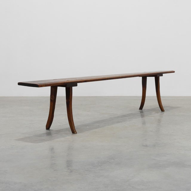 Large 19th Century Wabi Sabi Wooden Bench, Japan For Sale - Image 11 of 11