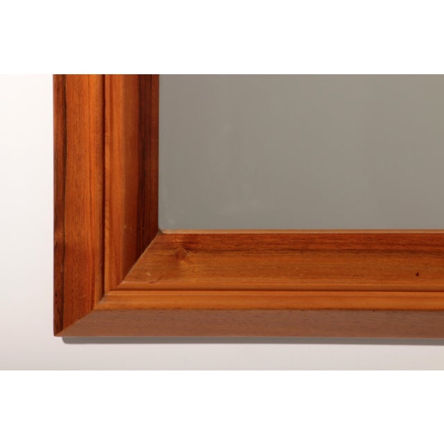 Italian Walnut Mirror, 1970s For Sale - Image 4 of 9