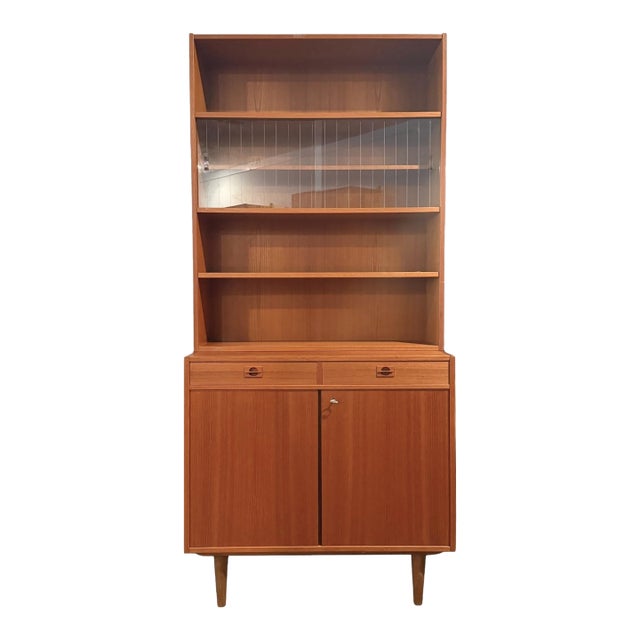 Mid 20th Century Swedish Bookcase Hutch For Sale