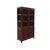 This vintage Oriental storage bookcase exudes a rustic, time-worn elegance, finished in a deep reddish-brown lacquer that...