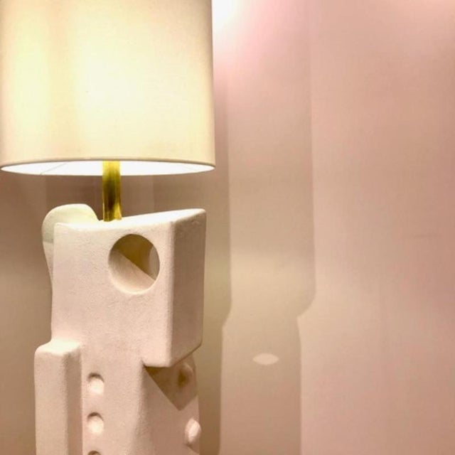 Clay Double Lighting Lamp by Frederic Texier For Sale - Image 6 of 7