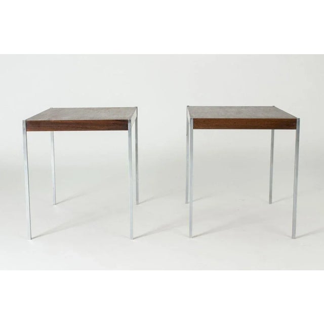 Mid-Century Modern Rosewood Side Tables by Uno & Östen Kristiansson for Luxus, 1960s, Set of 2 For Sale - Image 3 of 8