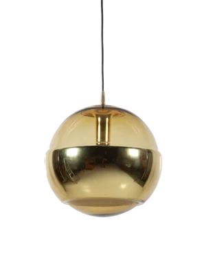 Vintage Brass Globe Pendant Lamp from Peill & Putzler