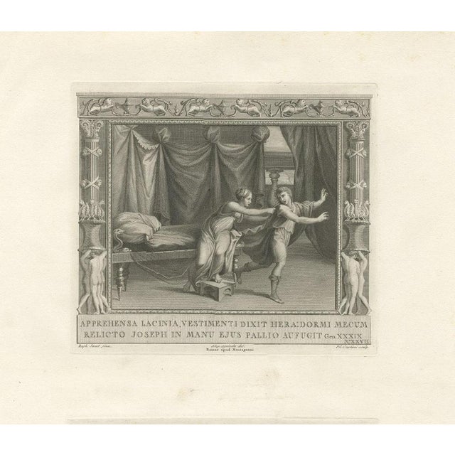 Cecchini after Raphael, Religion Illustration of Joseph & Potiphar's Wife & Him Being Sold by His Brothers, Print For Sale - Image 4 of 6