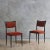 1960s Set of 4 Wood Frame Dining Chairs in Rust Velvet, Italy 1960s For Sale - Image 5 of 12