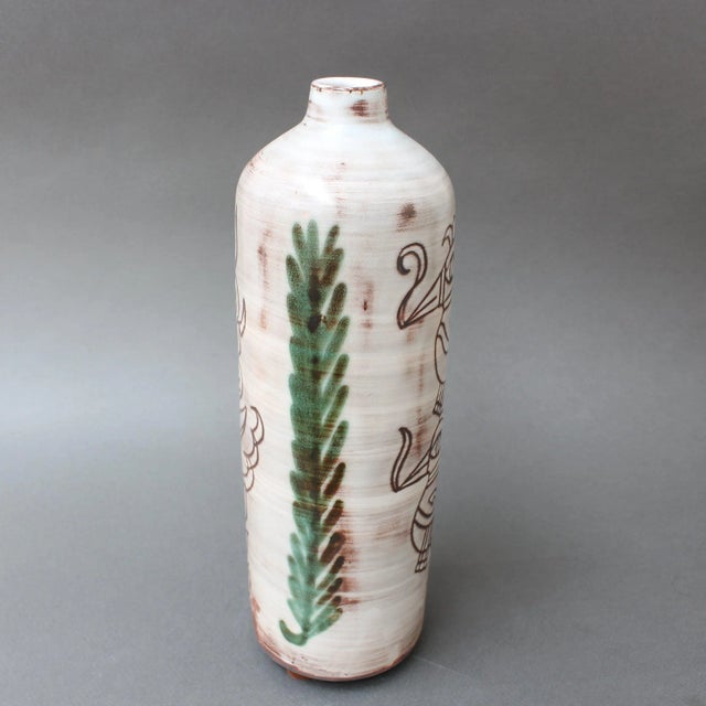 Ceramic Vintage French Ceramic Flower Vase by Michel Barbier, 1960s For Sale - Image 7 of 15