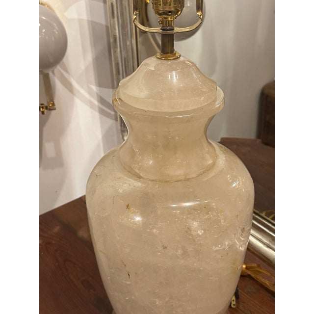 Early 21st Century Large Scale Polished Rock Crystal Lamp For Sale - Image 5 of 7