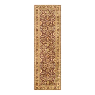 Pasargad Home Ferehan Plum Wool Area Rug, 3' 1'' X 10' 7'' For Sale