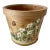 Vintage Indoor Wooden Folk Art Country Cottage Farmhouse Motif Hand-Painted Planter/Basket/Bucket For Sale