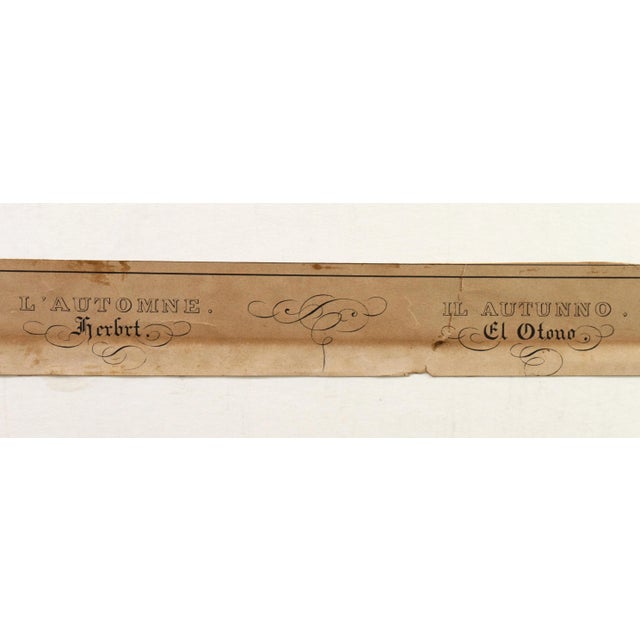 'Autumn' by Ferdinand Dubreuil, Framed Hand-Colored Lithograph For Sale - Image 10 of 12