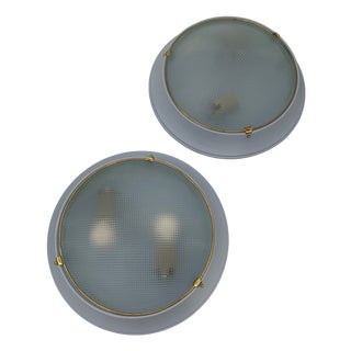 Vintage Wall Lights in Blue from Fontana Arte, 1950, Set of 2 For Sale